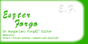 eszter forgo business card